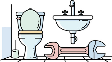 vector illustration of toilet