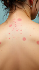 Womans skin Pink spotted back