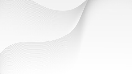 Abstract grey wave lines. Vector illustration. Shiny moving lines design element. Technology abstract lines on white background. Gray wave curve lines abstract background. Modern backdrop design.