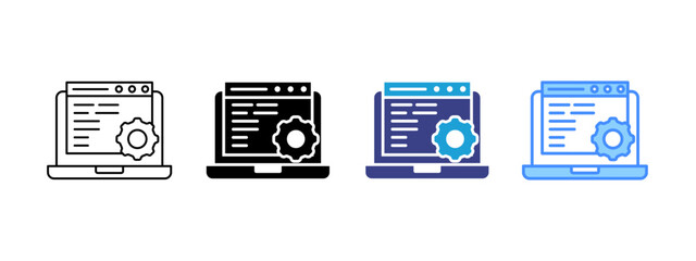 CRM  icon set multiple style collection