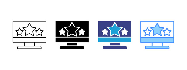 Monitor  icon set multiple style collection