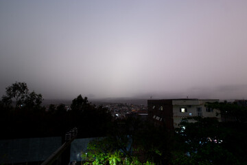 Beautiful rainy twilight in the city of Turmalina, Minas Gerais, Brazil.