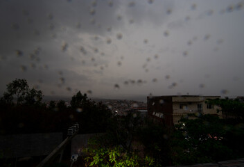 Beautiful rainy twilight in the city of Turmalina, Minas Gerais, Brazil.