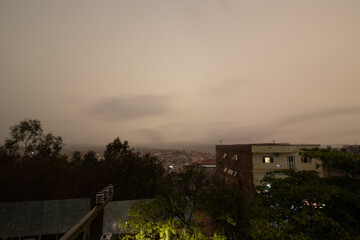 Beautiful rainy twilight in the city of Turmalina, Minas Gerais, Brazil.