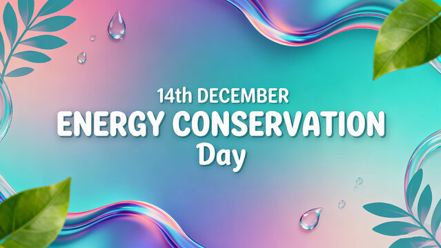 Green leaves and water droplets, energy-saving, environmental protection and sustainable development, suitable for energy-saving day promotion and environmental advocacy scenarios.
