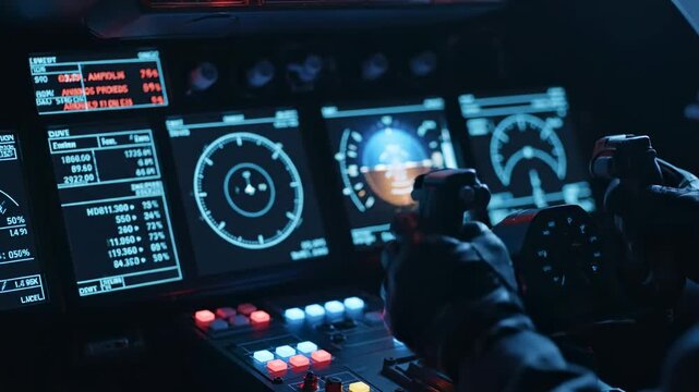 Spaceship Cockpit Control Panel