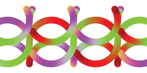 Abstract Background Design with Color Curve Lines. Vector 3D Gradient Shapes. Wavy and Spiral Ribbons