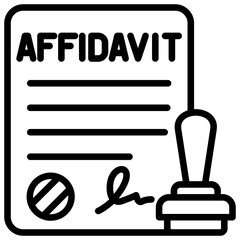 Affidavit  Icon Element For Design