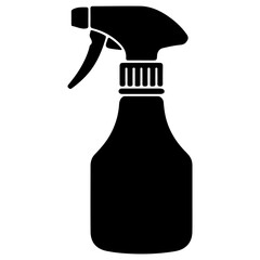 Black silhouette of a spray bottle