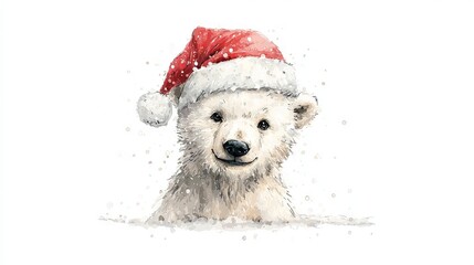 santa hat with bear