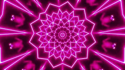 Dive into vibrant pink neon lights and geometric patterns perfect for tech visuals, immersive experiences, and modern design backdrops for digital projects - Powered by Adobe