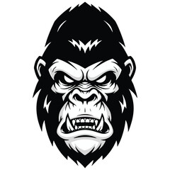 Unleash your inner beast with this ferocious gorilla graphic for powerful designs