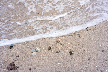 sea foam on the beach