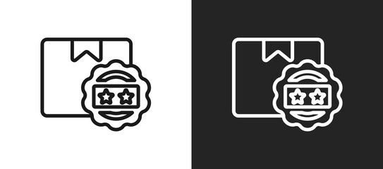 Delivery Priority Outline Icon In Black And White Filled Style