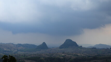 Two towering hills are located in the Sekar area of ​​Bojonegoro, East Java.