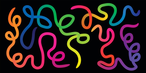 Abstract colorful neon background illustration with celebration text and numbers