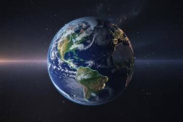 Obraz premium Planet Earth in Space with Stars and Nebula galaxy