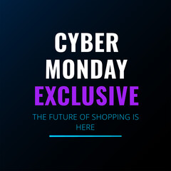 Fototapeta premium Cyber Monday Exclusive with dark background