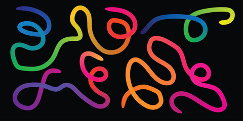 Abstract colorful neon background illustration with celebration text and numbers