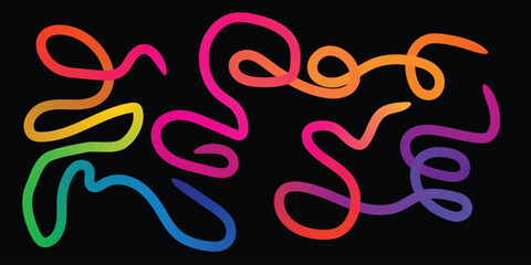 Abstract colorful neon background illustration with celebration text and numbers