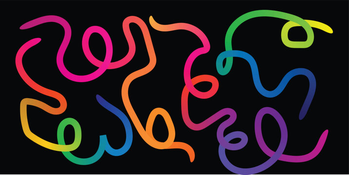 Abstract colorful neon background illustration with celebration text and numbers - Powered by Adobe