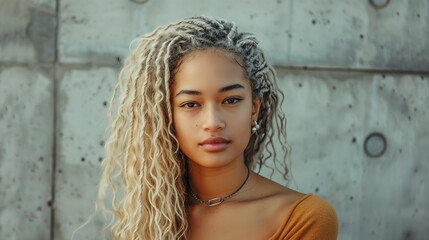 外国人女性の若いモデル