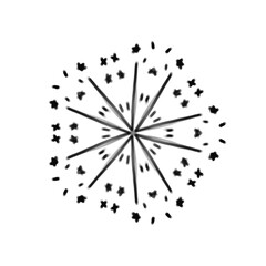 firework isolated on white background vector 