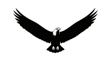 Eagle in flight with transparent background