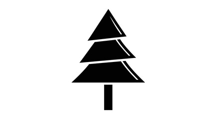 Fototapeta premium Evergreen tree icon with transparent background