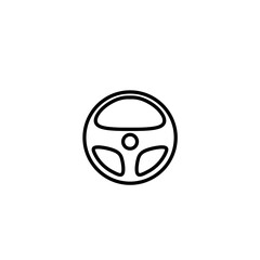 car steering wheel with vector lines