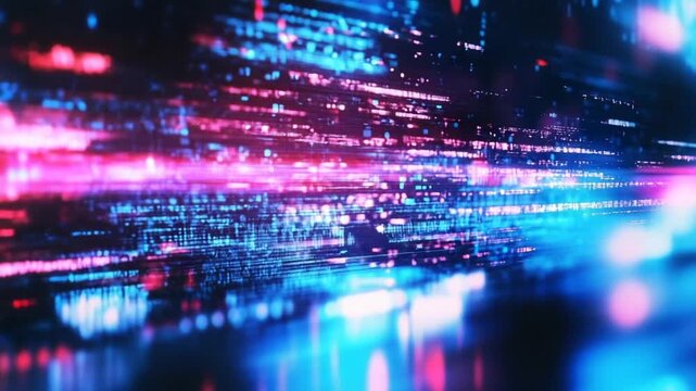 Abstract digital art with vibrant colors and futuristic design.