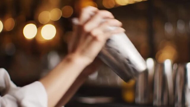 Cocktail shaking action bar photography indoor close-up mixology techniques for craft drinks