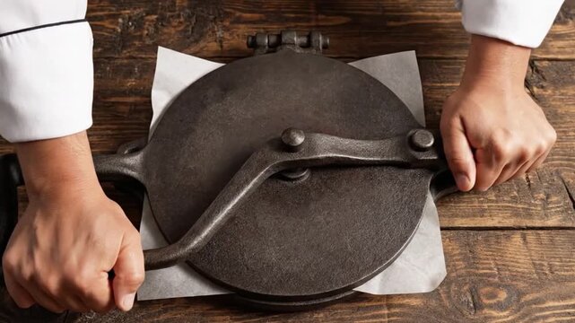 Making homemade tortillas step-by-step process kitchen cooking tutorial rustic overhead view culinary skills