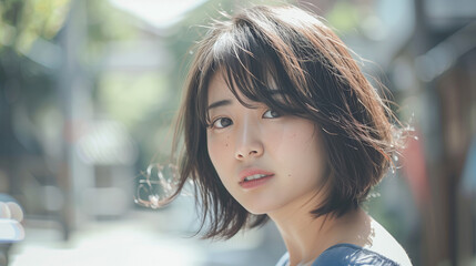 日本人の美しい女性のモデル