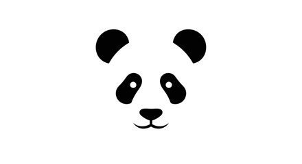Panda face icon with transparent background