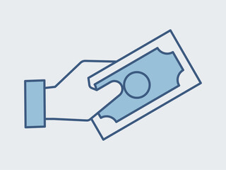 Cash icon. Supermarket icon vector. Outline vector icons. Flat illustration concept.