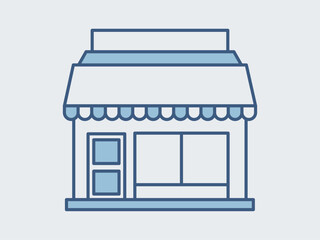 Grocery store icon. Supermarket icon vector. Outline vector icons. Flat illustration concept.