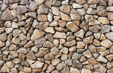 Rustic Stone Wall Texture Close-up