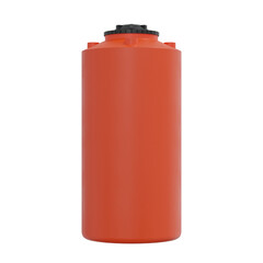 3d render orange plastic water tower isolated on white