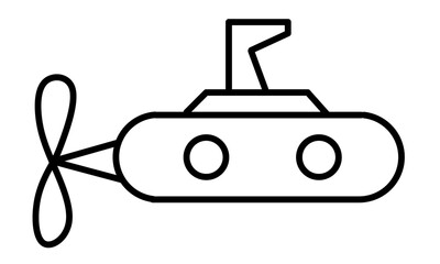 submarine icon isolated on white background