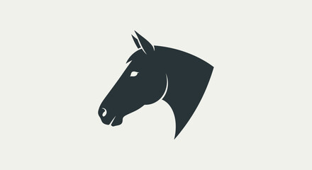 Horse head silhouette with transparent background © LAILATUS