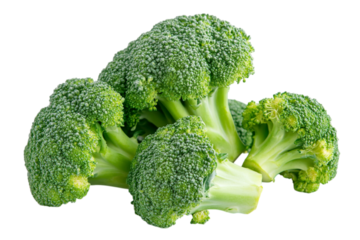 Fresh vibrant green broccoli florets raw vegetable healthy food