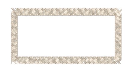 Decorative light brown textured rectangular frame element for design template background isolated PNG with Transparent Background
