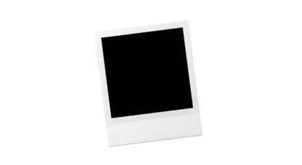 Instant photo print frame vector template for memory presentation and graphic design element isolated PNG with Transparent Background