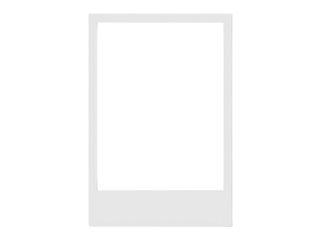 Simple instant photo film frame template blank for memories and nostalgic design presentation. isolated PNG with Transparent Background