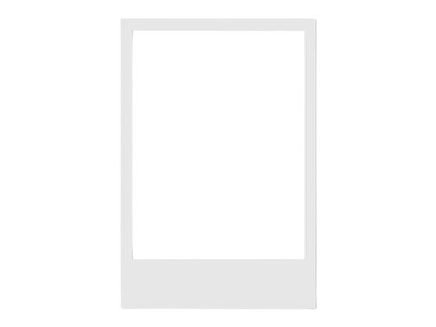Simple instant photo film frame template blank for memories and nostalgic design presentation. isolated PNG with Transparent Background