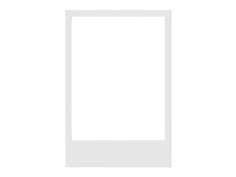 Simple instant photo film frame template blank for memories and nostalgic design presentation. isolated PNG with Transparent Background