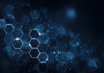 Abstract futuristic hexagonal pattern
