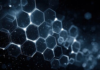 Abstract dark hexagon pattern