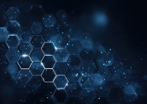 Abstract futuristic hexagonal pattern